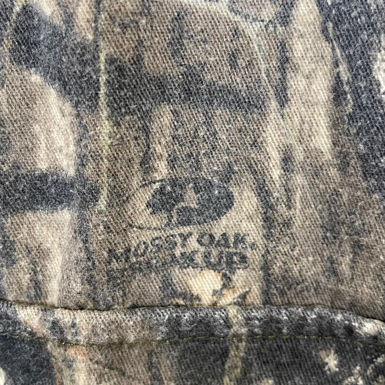 No Trace Mossy Oak Camo Jas Met Volledige Rits Heren L Groen Bruin Hunting Utility afbeelding 6