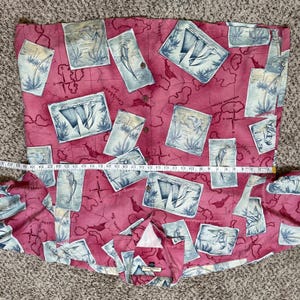 Tommy Bahama heren zijden Hawaiiaans kampshirt XXL tropische kaart zeilboot ansichtkaart rood afbeelding 5