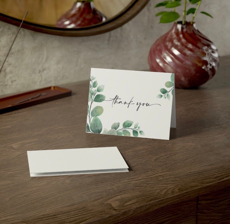 Digital Printable Eucalyptus Thank You Card 4x6, 4x6 Thank You ...