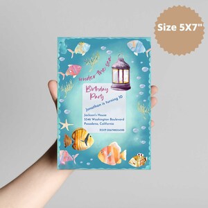 10th birthday invite / Child invite Birthday Personalized party invitations / Personalized birthday invitations / Children's birthday party/