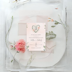 Hochzeitseinladung, Hochzeitseinladung, Boho-Wildblumen-Boho-Einladung, florale Hochzeit, druckbare Hochzeit, moderne E-Einladung, digitale Einladung, RSVP-Karte