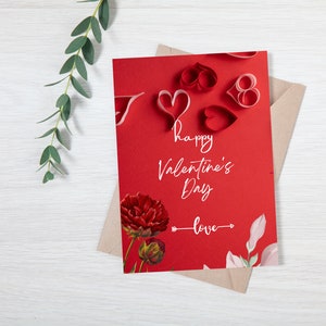 A romantic decoration for the home gift for her him - love birthday Valentine's Day Happy Valentines Day Card Set Card Wife Husband friend