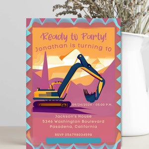 10th birthday invite / Child invite Birthday Personalized party invitations / Personalized birthday invitations / Children's birthday party/