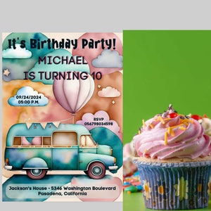 10th birthday invite / Child invite Birthday Personalized party invitations / Personalized birthday invitations / Children's birthday party/