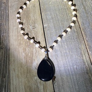 Authentic Onyx choker, necklace,Handmade Bold  tear drop onyx