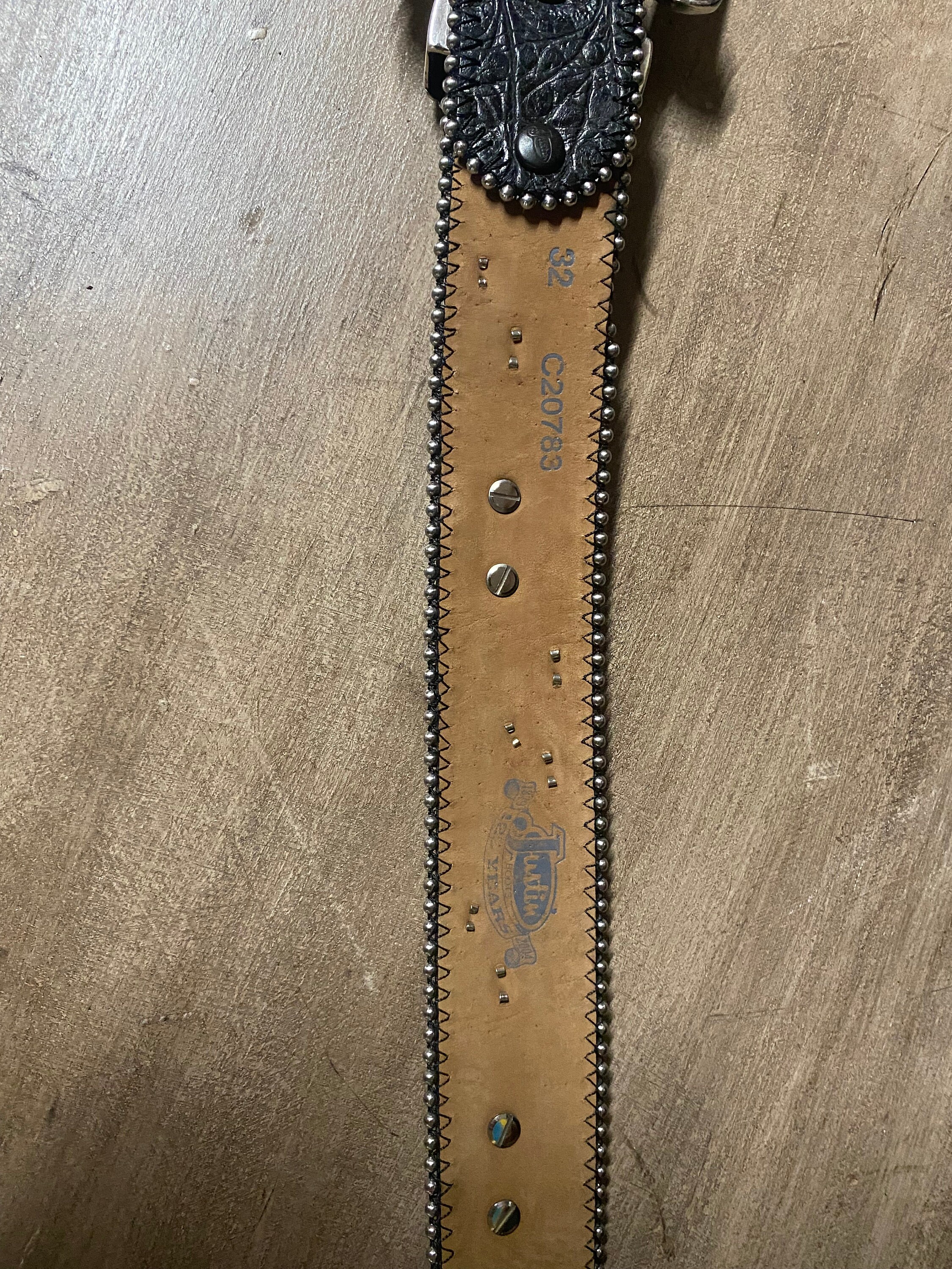 Justin Leather Embellished Brown Women\'s Belt with Rhinestone Cross Buckle NWOT Justin Boots for Women Rhinestone Belts for sale | eBay main image 4