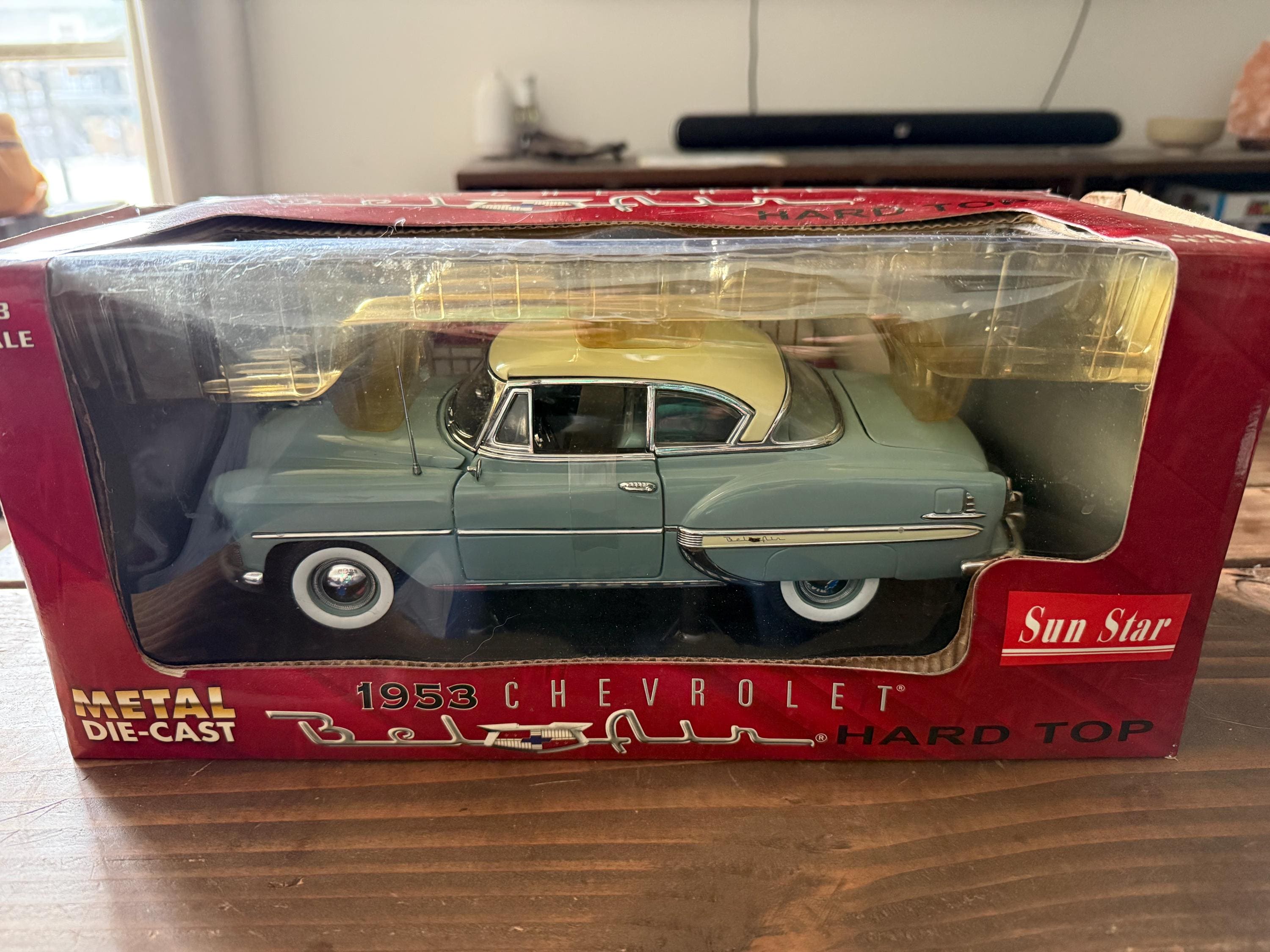 1953 Chevrolet Belair Hardtop Collectible 1:18 Scale Baby Blue White Wall  Car. - Etsy