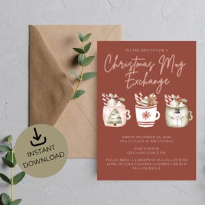 Mug Exchange Invite - Etsy