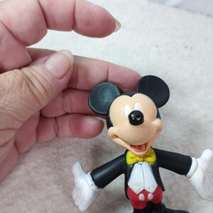 Vintage Platter Micky Maus PVC Figur Spielzeug 3"Applause 1980s Bild 6