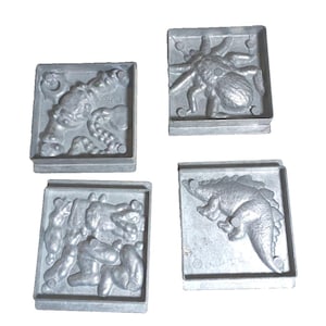 1993 Creepy Crawlers Molds Lot of 4 ToyMax Bugs Spiders Dinosaurs Parts