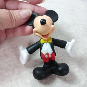 Vintage Platter Micky Maus PVC Figur Spielzeug 3"Applause 1980s Bild 7