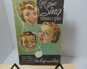 1951 Sing Sing Sing Songbook – Vintage Children's Music