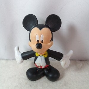 Vintage Platter Micky Maus PVC Figur Spielzeug 3"Applause 1980s Bild 2