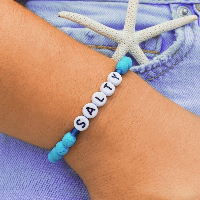 Salty Bead Bracelet Embrace Coastal Vibes With This Oceaninspired