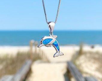 Opal Dolphin Necklace