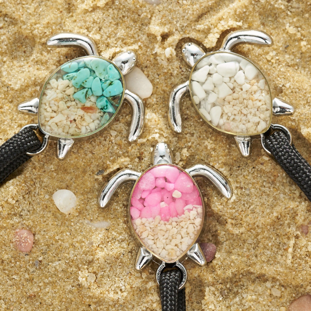 Black Rope Sand Sea Turtle Bracelet Bundle - Chic Nautical Style ...
