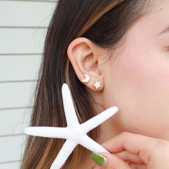 ◇Monday Edition◇ [SET] Star Orbit Earrings +Fleeting Light New Beginnings Star Earrings | Inspirational Jewelry | Ovl