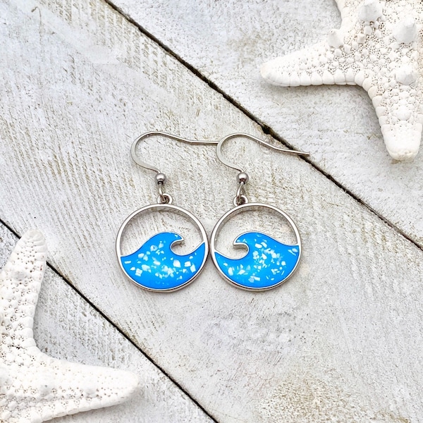 Glittering Wave Earrings