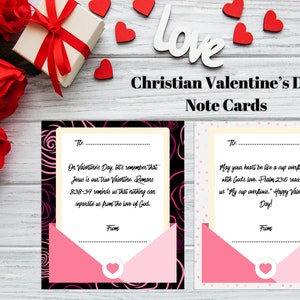 Printable Christian Valentine&#39;s Day Note Card | Christian Valentine Cards Printable | Bible Valentine Cards | Printable Jesus Valentines