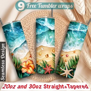 20 oz tumbler sublimation designs Beach tumbler wrap beach sublimation design Ocean tumbler wrap best seller tumbler wrap