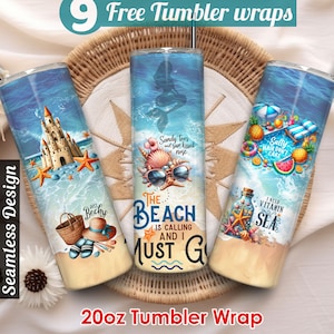 20 oz tumbler sublimation designs Beach sublimation design Beach tumbler wrap Ocean tumbler wrap best seller tumbler wrap