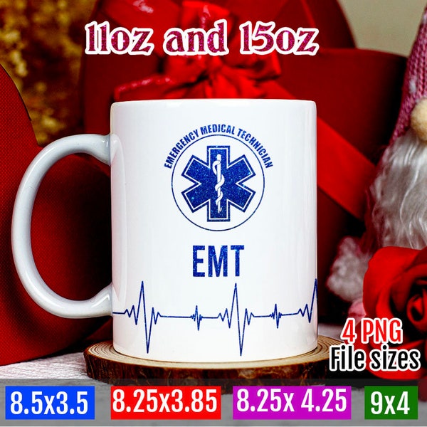 EMT mug wrap Paramedic Mug Sublimation Designs Nurse mug wraps Emt Gifts medical assistant mug medic gift 11oz 15oz mug Digital download