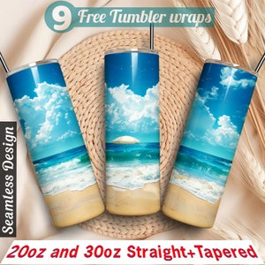 Beach tumbler wrap 20 oz tumbler sublimation designs beach sublimation design Ocean tumbler wrap best seller tumbler wrap