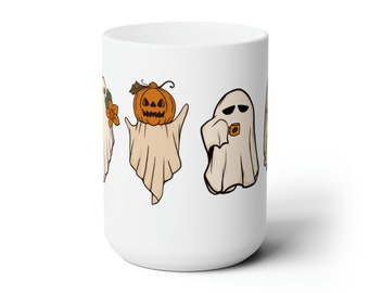 Kubek na Halloween, upiorny ceramiczny kubek na Halloween, kubek na kawę na prezent na Halloween 15 uncji