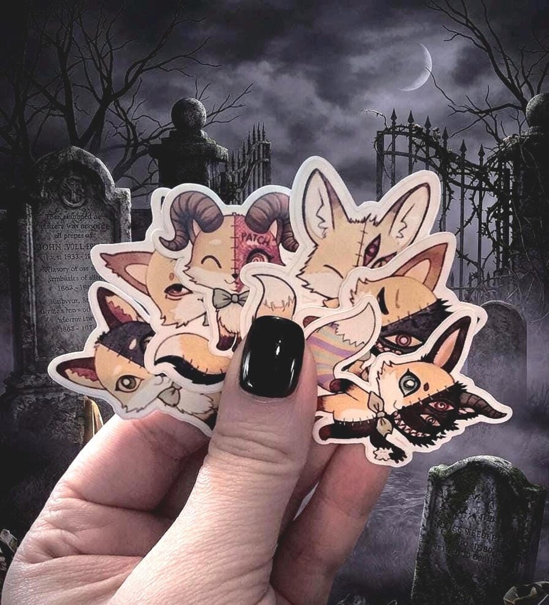 Unique Cryptid Fox | Mystery Blind Bag | Glossy & Holographic Stickers ...
