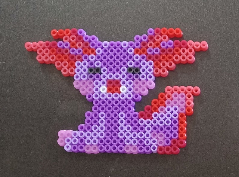 Cute and Colorful Chibi Axolotl Hama Fuse Perler Bead Art Etsy