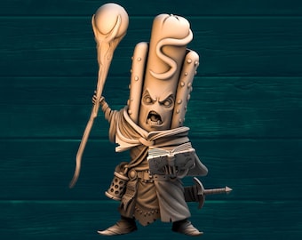 Nigromante de Hot Dog / ¡BATALLA DE COMIDA! de Quirky Unlimited / Juego de rol de mesa / D&D / Miniaturas de Wargaming