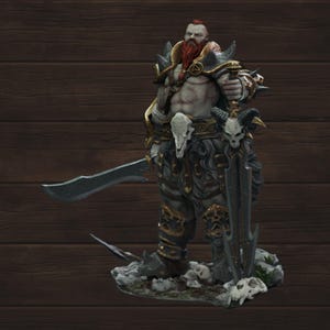Hero - Barbarian | Necropunks Miniatures | Tabletop Roleplaying / D&D / Wargaming miniature