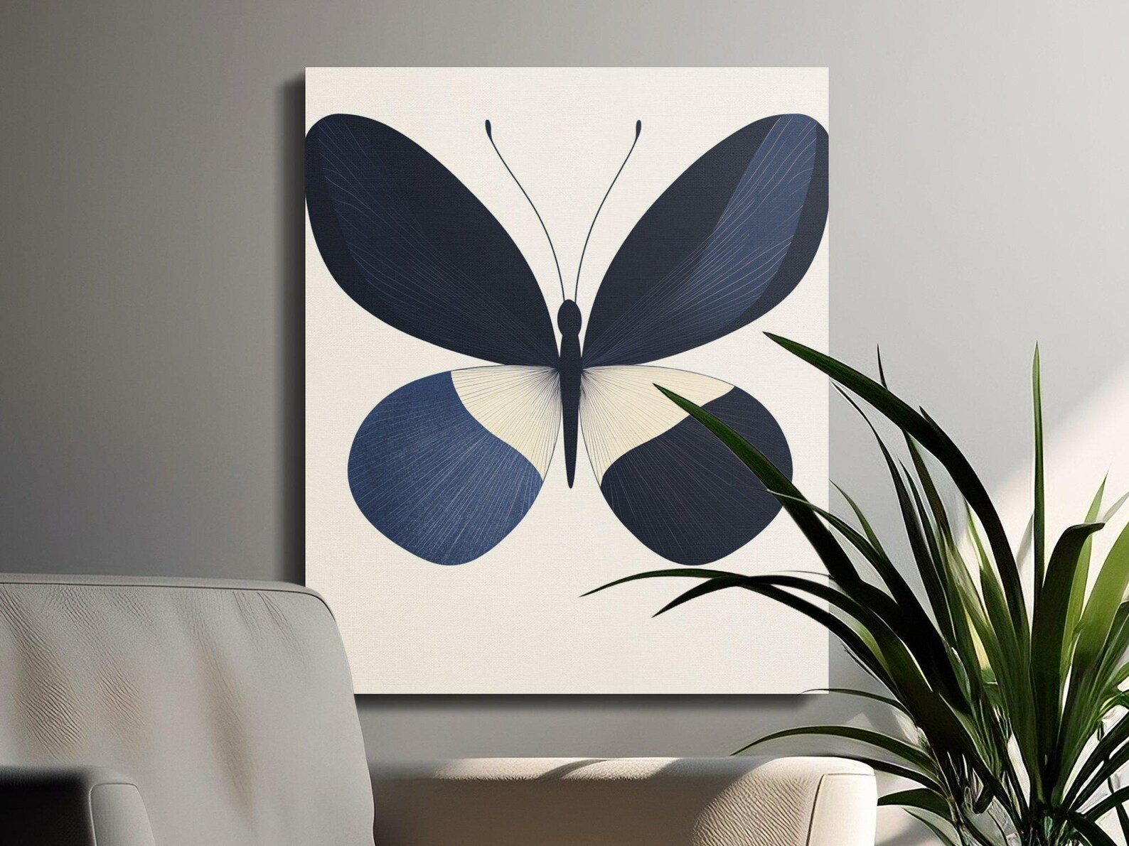 Matisse Inspired Butterfly Canvas Art: Minimalist Abstract Print - Etsy