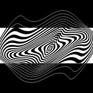 Black and White Geometric Illusion Art | Abstract | Minimalist | Digital Art | Modern Art | Optical Illusion | Line Art