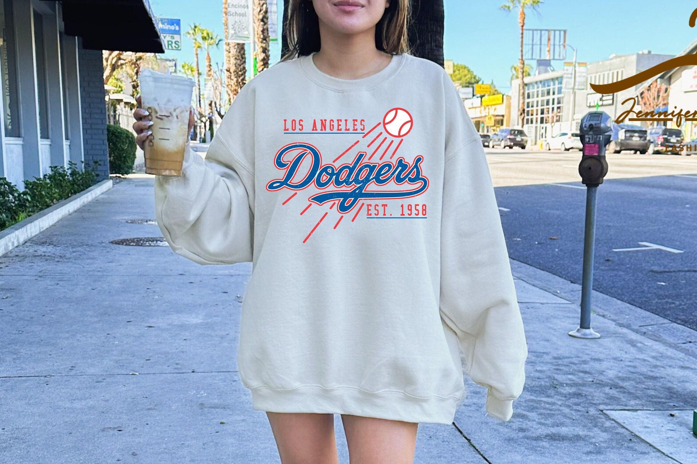 dodgers crew neck sweater