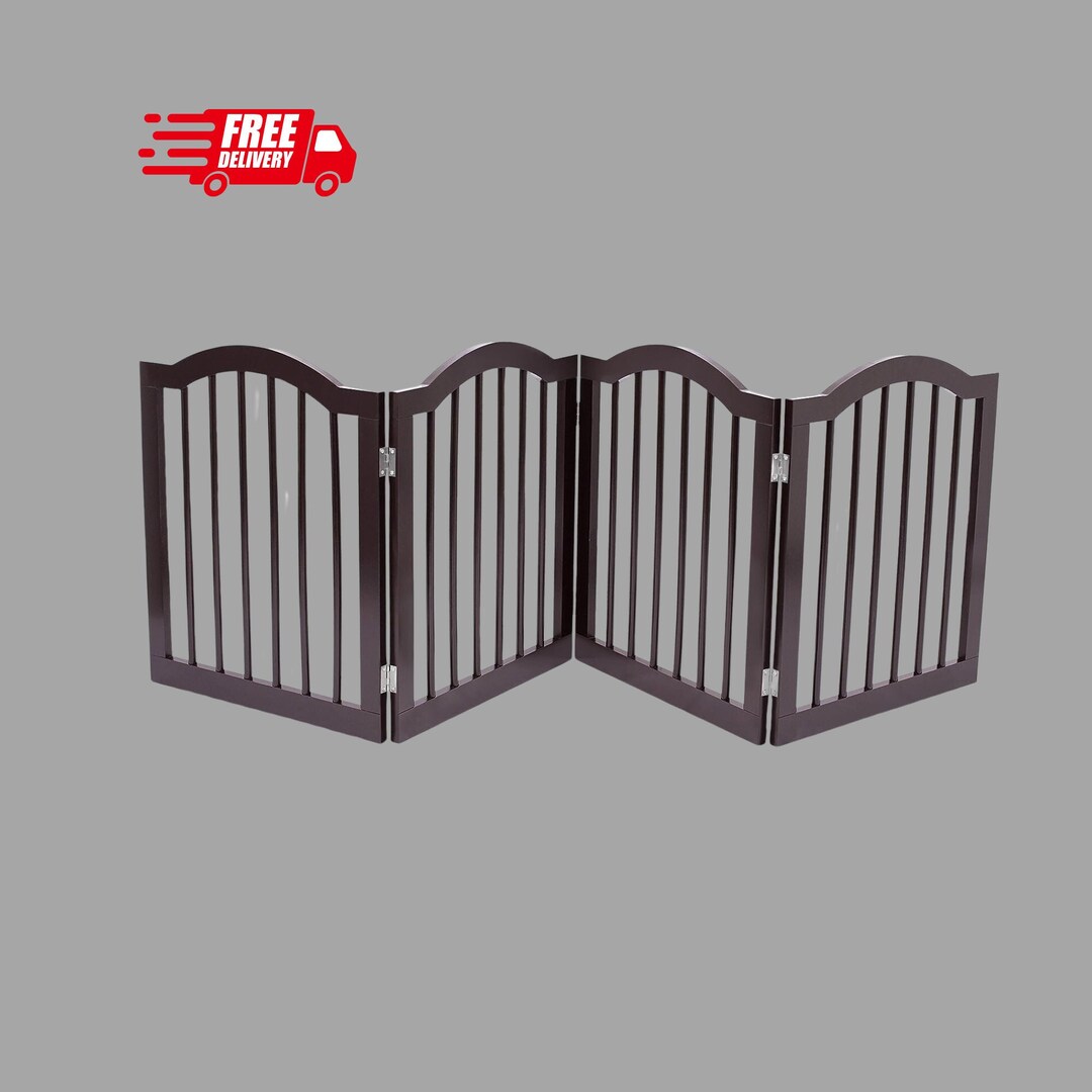 Arched Top Dog Gate for the Home Doorway Stairs 4 Panel Etsy