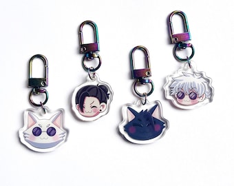 Cat Wizards husbando Satosugu anime manga cute keychain
