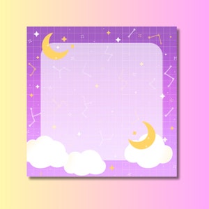 Sternbilder und Monde lila kawaii Notizblöcke-niedliche Briefpapier-pink Memopads