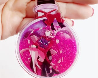 Magische roze anime-manga-schudsleutelhanger voor meisjes