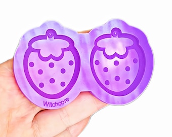 Kawaii aardbei-hars mallen siliconen-siliconen mallen-oorbel siliconen mal voor hars gieten/sieraden maken