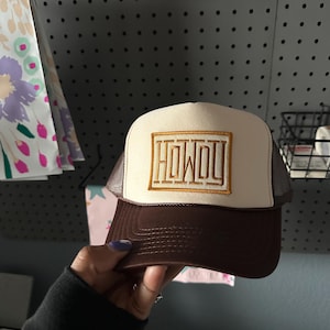 Howdy, Cowboy, Rodeo, Cowgirl, Country,Tan, Chocolate, SnapBack, Trucker Hat