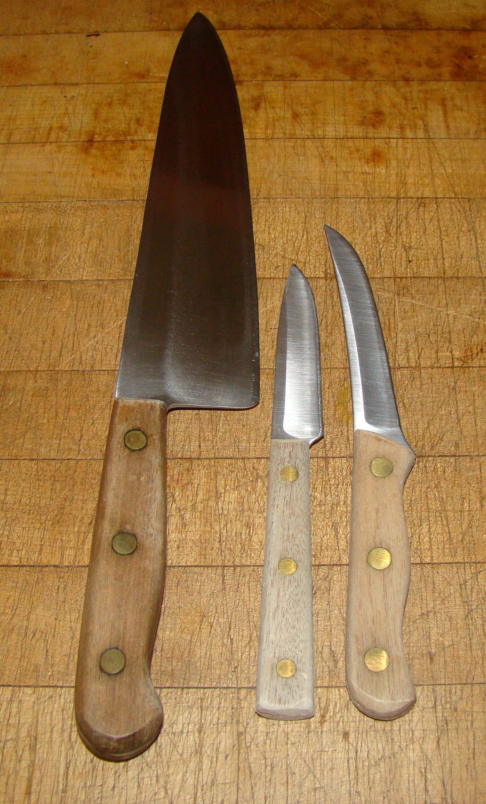 3 Vintage Chicago Cutlery 44S 103S 107S Paring Chopping Boning