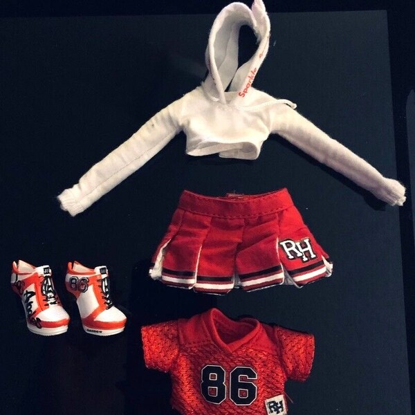 Rainbow High Ruby Cheer Uniform Outfit Top Skirt Jersey Boots