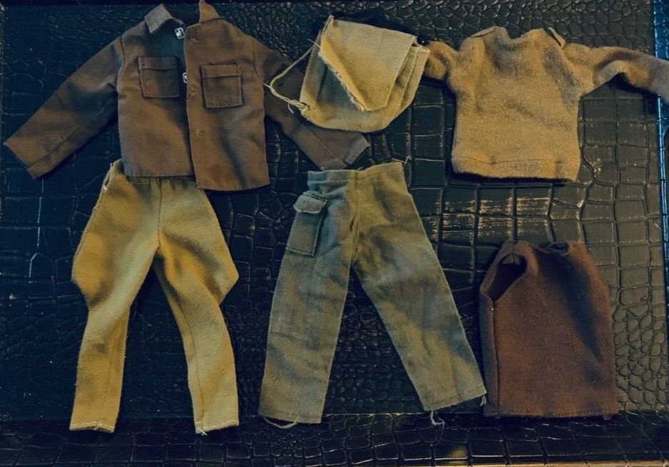 50 piezas de ropa y pantalones militares de camuflaje a escala 1/6 y  accesorios para bolsa de 12 pulgadas GI Joe Ultimate Soldier Masculino  figura de
