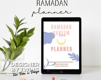 Printable Ramadan Planner - Digital Product - Printable - Prayer Tracker, Menu Planner, Recitation - Habit Tracker, Daily-Monthly Calendars
