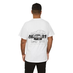 Camiseta de coche AE86, camiseta de leyenda del drifting JDM, camiseta clásica con la inicial D de los 80, regalo para entusiastas de los coches, camiseta de corredor callejero japonés, regalo de coche clásico
