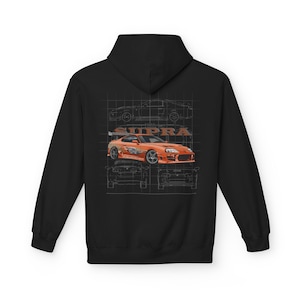 Supra Car Hoodie – JDM Sports Car Sweatshirt, MK4 Supra Gift, Car Enthusiast Apparel, Japanese Car Lover Hoodie, Streetwear