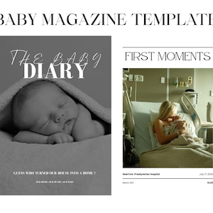 Editable Baby Magazine Template | Canva Baby Memory Book | Digital Newborn Keepsake | Baby Milestone Journal | Personalized Baby Gift