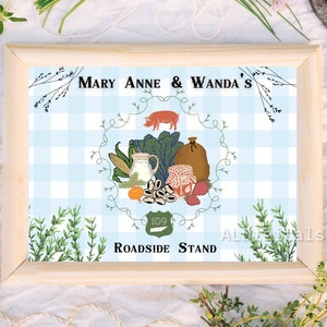 Digital Download Goodbye Earl The Chicks Mary Anne and Wanda&#39;s Roadside Stand Print