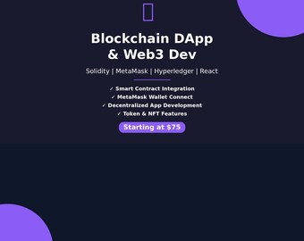 Blockchain DApp- en web3-ontwikkeling, Solidity, MetaMask, Hyperledger, React
